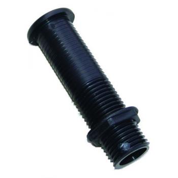 Tyhjennysputki musta muovi 115mm