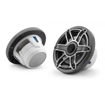 JL Audio 6.5" M6-650x kaiutinpari titaaninvärisellä Sport-ritilällä ja aseha