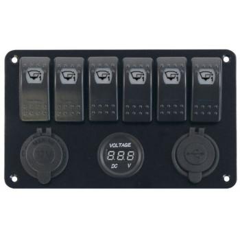 Katkaisinpaneeli 6 kytkintä