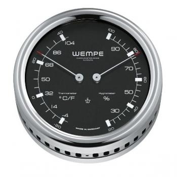 Wempe Pilot III kromi kosteus- ja lämpömittari 100 mm