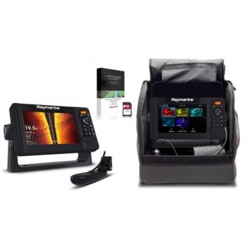 Raymarine Element 7 HV HV-100.02 peräpeilianturilla ja kantovarustuksella
