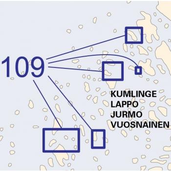 Satamakartta 109, Kumlinge, Lappo, Jurmo, Vuosnainen & Lypyrtti 1:20 000, 2015