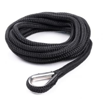 Qvarken Dockline kiinnitysköysi koussilla 16 mm 6 m musta