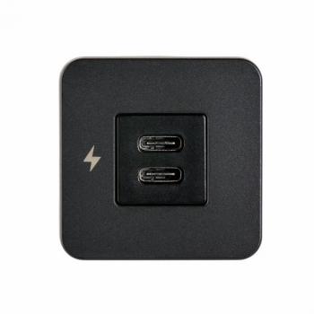 Scanstrut TILE 2 x USB-C latauspistorasia, musta