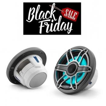 JL Audio 6.5" M6-650x kaiutinpari titaaninvärisellä Sport-ritilällä ja aseha