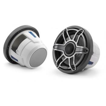 JL Audio 8.8" M6-880x kaiutinpari titaaninvärisellä Sport-ritilällä ja aseha