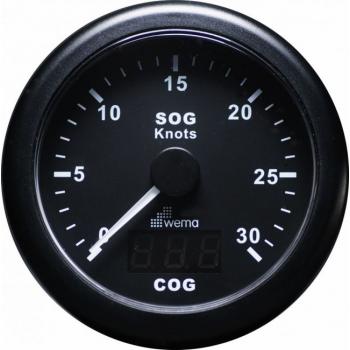 GPS NOPEUSMITTARI 30 s, MUSTA