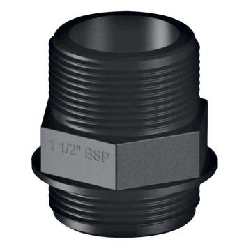 YHDISTÄJÄ UROS/UROS 1 1/2'' BSP, MUSTA