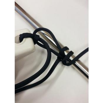 Lepuuttajan köysi litteä 8 mm 2 m, musta