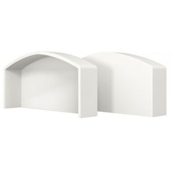 Päätelista QBE 90mm listaan, valkoinen