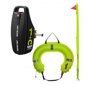 Ocean Safety Jon Buoy Danbuoy & Horseshoe MK3 valolla, musta