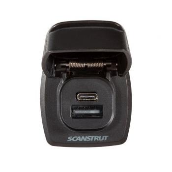 Scanstrut Flip Pro Plus vesitiivis USB-C, USB-A latauspistorasia