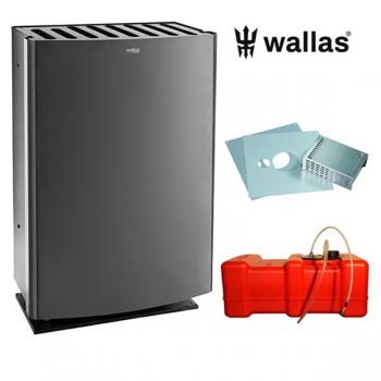 Wallas 40CC lämmitinpaketti seinänläpiasennukseen, antrasiitti