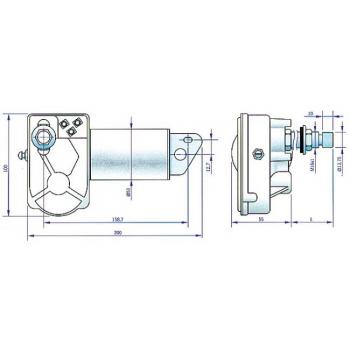 Roca W10 pyyhkijän moottori 24V 1″