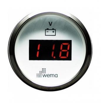 Wema digitaalinen volttimittari 8-32 V valkoinen rst kehys