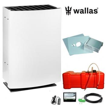 Wallas 40CC lämmitinpaketti seinänläpiasennukseen kauko-ohjauksella, valkoine