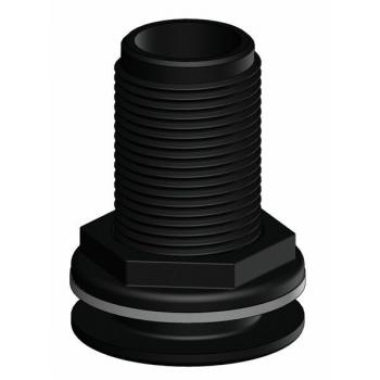 TRUDESIGN Läpivienti 1 1/4" Musta