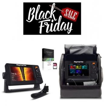 Raymarine Element 7 HV HV-100.02 peräpeilianturilla ja pilkkivarustuksella