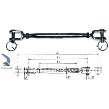 VANTTIRUUVI M16 KIERTEELLÄ AISI 316