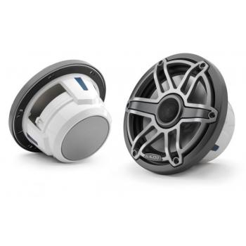 JL Audio 7.7" M6-770x kaiutinpari titaaninvärisellä Sport-ritilällä ja aseha