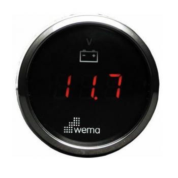 Wema digitaalinen volttimittari 8-32 V musta rst kehys