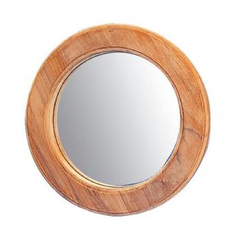 Tiikkinen peili, pyöreä 27cm