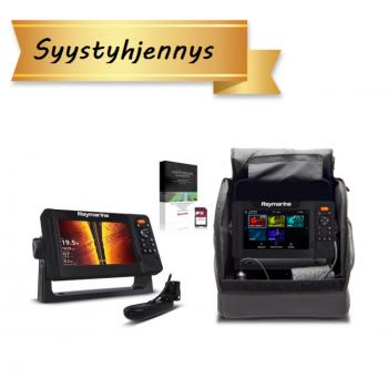 Raymarine Element 7 HV HV-100.02 peräpeilianturilla ja pilkkivarustuksella