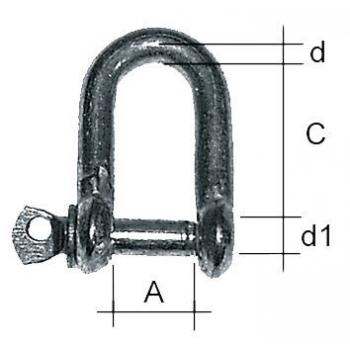 SAKKELI GALVANOITU D-MALLI 10 MM