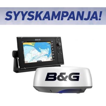 B&G Zeus³S 9 monitoiminäyttö + Halo20+ tutka