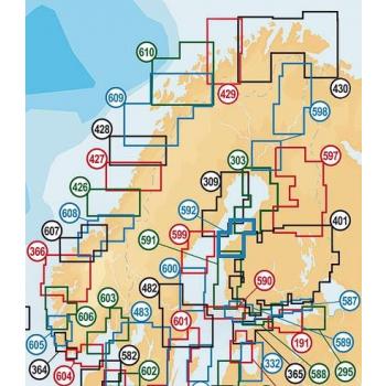 Navionics+ Small 592S2 Storkorsk-Mansikka Compact Flash kortilla