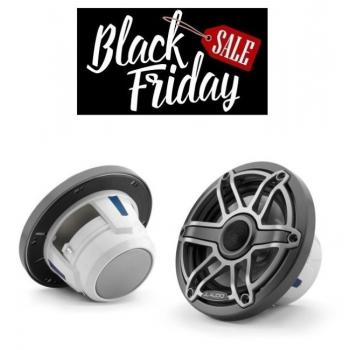 JL Audio 6.5" M6-650x kaiutinpari titaaninvärisellä Sport-ritilällä ja aseha