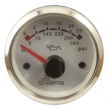 Wema painemittari 25 bar, musta/RST-kehys