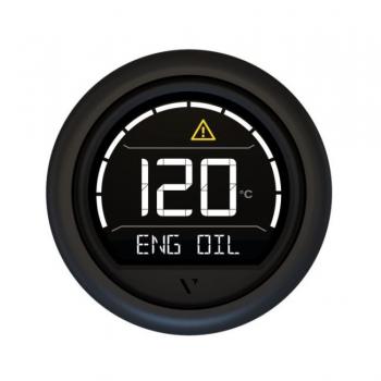 Veratron VL DIGITAL 52 musta pyöreä kehys