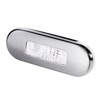 HELLA ASKELMAVALO, KROMATTU KUORI, VALKOINEN LED