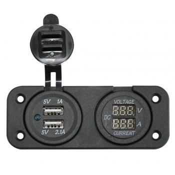 USB-paneeli volttimittarilla