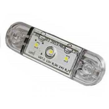 Led-äärivalo kirkas litteä 9-36V
