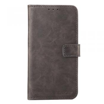 Nahkainen lompakko/suoja Samsung Galaxy S8 (harmaa)