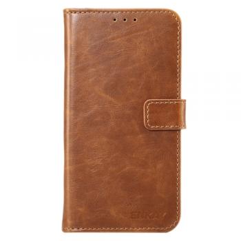 Nahkainen lompakko/suoja Samsung Galaxy S8 (ruskea)